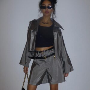Double belted shorts