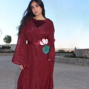 Burgundy Sparkly Kaftan